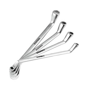 Zestaw 11 kluczy oczkowych dwustronnych odgiętych 6x7-30x32 mm