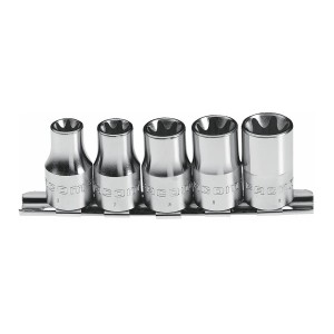 Zestaw 6 kluczy nasadowych 1/4" Torx na szynie E4-E10
