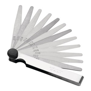 Szczelinomierze listkowe do zaworów, dł. 100 mm 0,05-1,0 mm, 20 sztuk