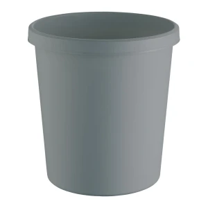 Kosz na śmieci 18 l 331xØ315 mm z krawędzią uchwytu z tworzywa sztucznego w kolorze jasnoszarym HELIT