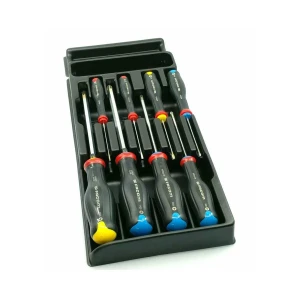 Moduł 8 wkrętaków Protwist® do śrub z rowkiem i śrub krzyżakowych Phillips i Pozidriv, 2 - 3 mm, PH0, PZ0 - PZ2 MOD.AT2 Facom