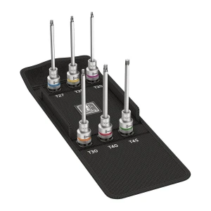 Zestaw 6 kluczy trzpieniowych Zyklop 1/2" do śrub z gniazdem TORX®, nr 8767 C TORX® HF 2, długie Wera