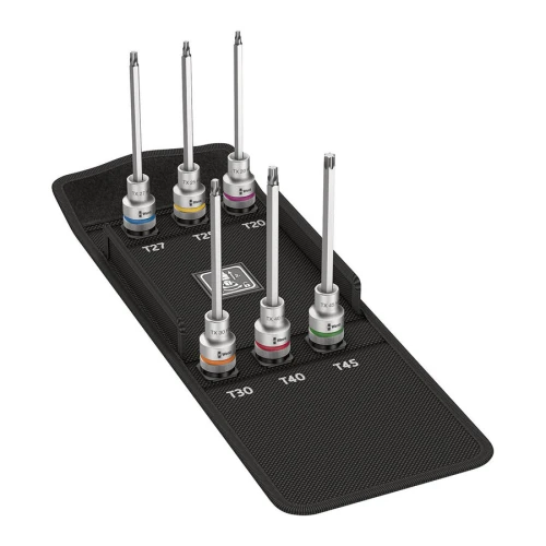Zestaw 6 kluczy trzpieniowych Zyklop 1/2" do śrub z gniazdem TORX®, nr 8767 C TORX® HF 2, długie Wera