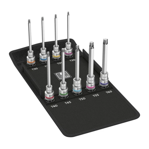 Zestaw 9 kluczy trzpieniowych Zyklop 1/2" do śrub z gniazdem TORX® nr 8767 C TORX® HF 3, Wera