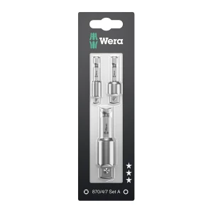 Zestaw adapterow 1/4"-1/2", 3-częściowy Wera