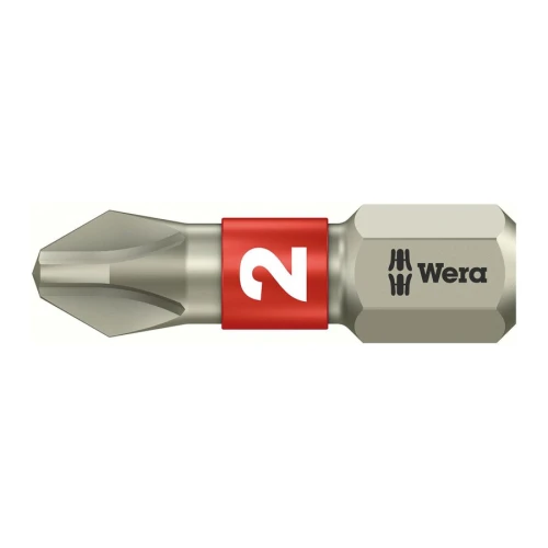 Bit nierdzewny 3851/1 TS 1/4", do śrub z gniazdem krzyżowym PH 2x25 mm Wera