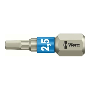 Bit nierdzewny 1/4" 3840/1 TS do wkrętów z gniazdem sześciokątnym, 2,5x25 mm Wera
