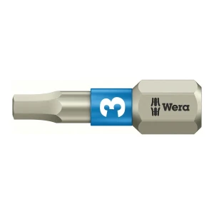Bit nierdzewny 1/4" 3840/1 TS do wkrętów z gniazdem sześciokątnym, 3x25 mm Wera