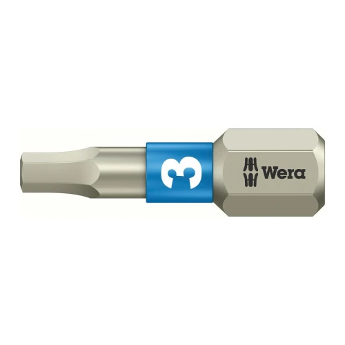 Bit nierdzewny 1/4" 3840/1 TS do wkrętów z gniazdem sześciokątnym, 3x25 mm Wera