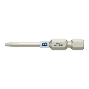 Bit ciągliwo-twardy 1/4" do śrub z gniazdem TORX®, z funkcją przytrzymywania nr 867/4 T8x50 mm Wera