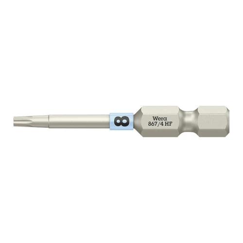 Bit ciągliwo-twardy 1/4" do śrub z gniazdem TORX®, z funkcją przytrzymywania nr 867/4 T8x50 mm Wera