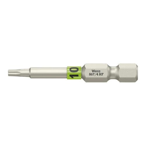 Bit ciągliwo-twardy 1/4" do śrub z gniazdem TORX®, z funkcją przytrzymywania nr 867/4 T10x50 mm Wera