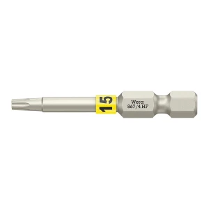 Bit ciągliwo-twardy 1/4" do śrub z gniazdem TORX®, z funkcją przytrzymywania nr 867/4 T15x50 mm Wera