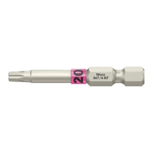 Bit ciągliwo-twardy 1/4" do śrub z gniazdem TORX®, z funkcją przytrzymywania nr 867/4 T20x50 mm Wera