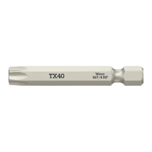 Bit ciągliwo-twardy 1/4" do śrub z gniazdem TORX®, z funkcją przytrzymywania nr 867/4 T40x50 mm Wera