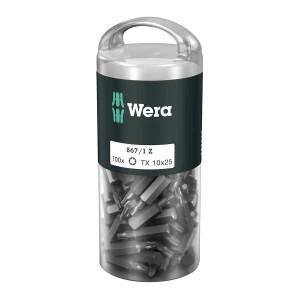Bit 1/4" do śrub z gniazdem TORX® nr 867/1 Z DIY 100, 10x25 mm, opakowanie 100 szt. Wera