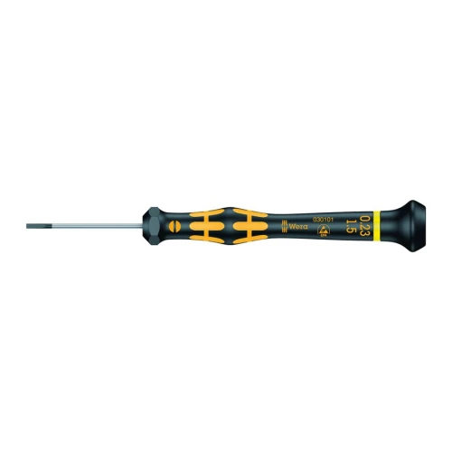 Wkrętak dla elektroników ESD płaski 1,5x0,23x40 mm Wera