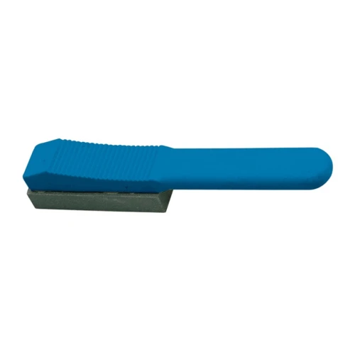 Docierak ręczny 60x25x10 mm ziarnistość 22 niebieski uchwyt