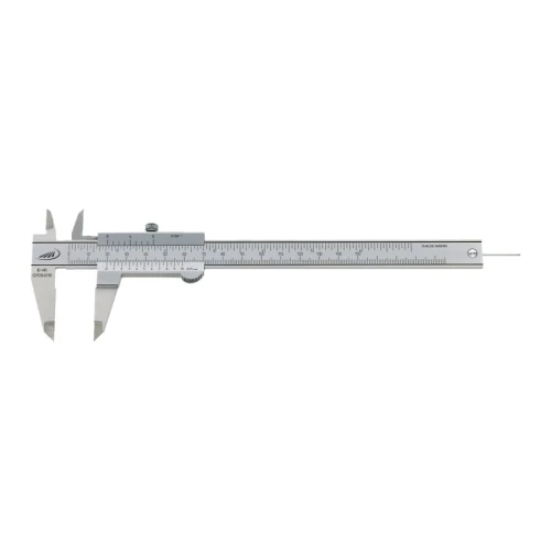 Suwmiarka 150 mm ze śrubą ustalającą i okrągłym głębokościomierzem, 0,05 mm