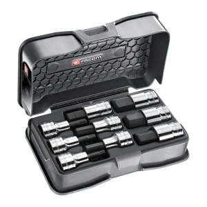 Zestaw 9 nasadek trzpieniowych 6-kątnych 1/2" 4-19 mm