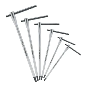 Zestaw 6 kluczy typu T z przesuwną rękojeścią 2,5-8 mm