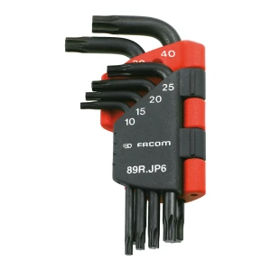 Zestaw 6 kluczy trzpieniowych Torx 10-40 mm