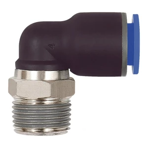 Złącze śrubowe wtykowe L R 1/4 cal. 13,16 mm zewn śr. węża 8 mm