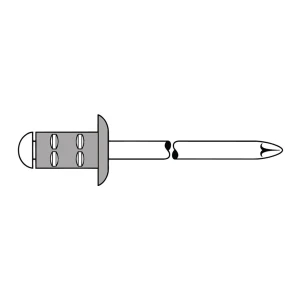 Nity zrywalne PolyGrip aluminium - stal 4x17 mm (50 sztuk)