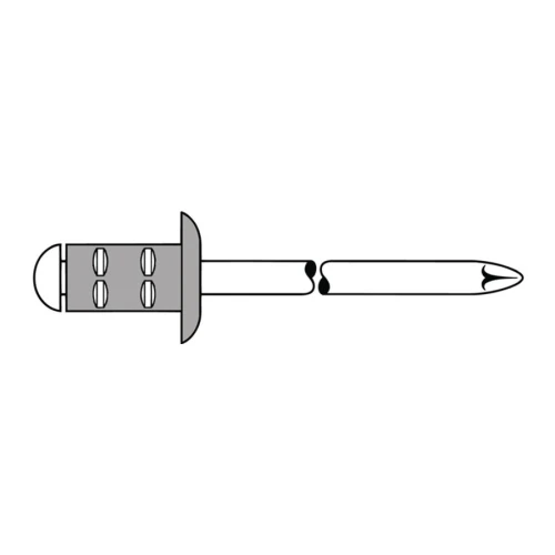 Nity zrywalne PolyGrip aluminium - stal 4x17 mm (50 sztuk)