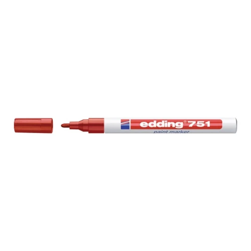 Marker lakierowy 751 czerwony szer. kreski 1-2 mm