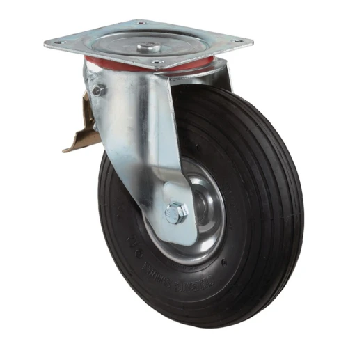 Koło pneumatyczne śred. koła. 200 mm nośność 75 kg z płytką