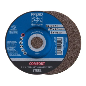 Ściernica tarczowa do zdzierania E 125-7 CERAMIC SG COMFORT STEEL