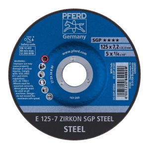 Ściernica tarczowa do zdzierania E 125-7 ZIRKON SGP STEEL