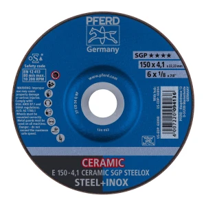 Ściernica tarczowa do zdzierania E 150-4,1 CERAMIC SGP STEELOX