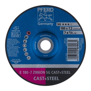 Ściernica tarczowa do zdzierania E 180-7 ZIRKON SG CAST+STEEL
