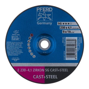 Ściernica tarczowa do zdzierania E 230-4,1 ZIRKON SG CAST+STEEL