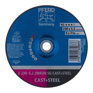 Ściernica tarczowa do zdzierania E 230-5,2 ZIRKON SG CAST+STEEL