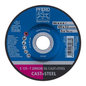 Ściernica tarczowa do zdzierania E 125-7 ZIRKON SG CAST+STEEL