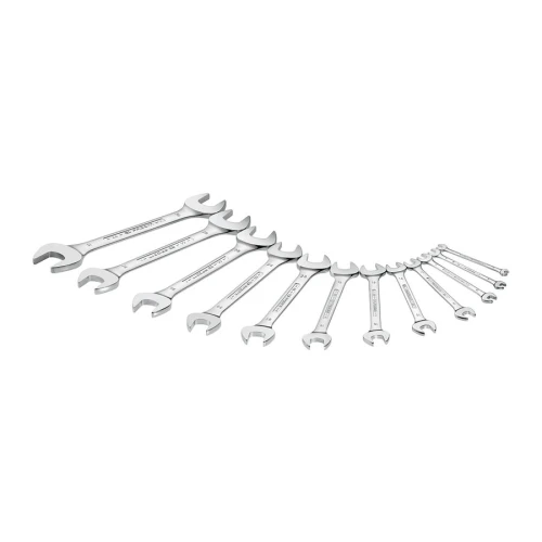 Zestaw 12 kluczy płaskich dwustronnych metrycznych 6x7-30x32 mm