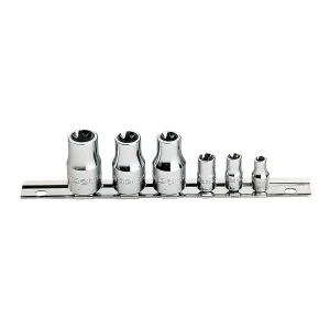 Zestaw 6 kluczy nasadowych 1/2" Torx na szynie E6-E16