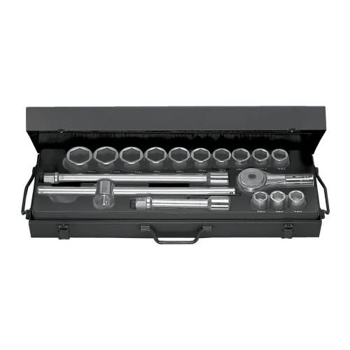 Zestaw 13 kluczy nasadowych 6-kątnych długich 3/4", 22-42 mm