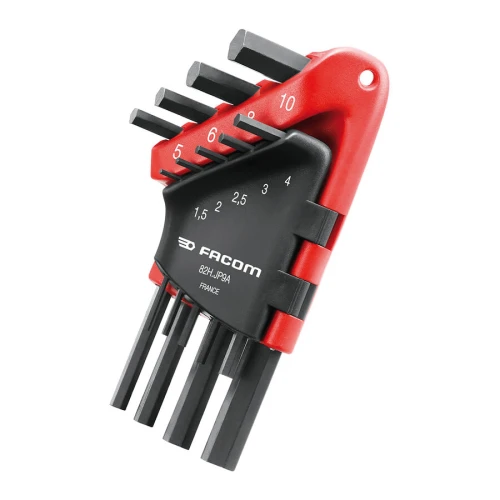 Zestaw kluczy trzpieniowych zagiętych 6-kątnych w etui długie z kulką 1,5-6 mm