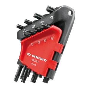 Zestaw 8 kluczy trzpieniowych zagiętych Torx 10-45 w etui