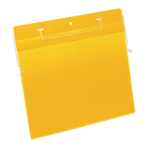 Kieszeń na dokumenty ze wspornikiem z drutu 297x210 mm DIN A4 pozioma żółta