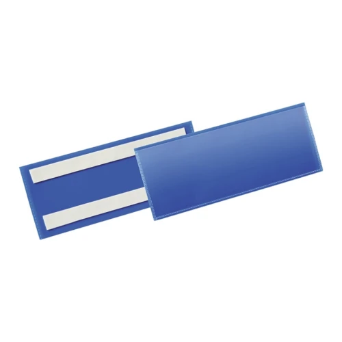 Kieszeń na etykietę 210x74mm niebieska samoprzylepna
