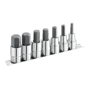 Zestaw 7 kluczy nasadowych trzpieniowych 1/2" do śrub 6-kątnych na szynie 6-19 mm