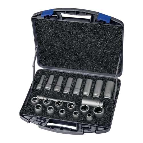 Zestaw nasadek udarowych 720 KLS 21 OL 21 szt 1/2″ krótkie i długie, 6-kątne ASW