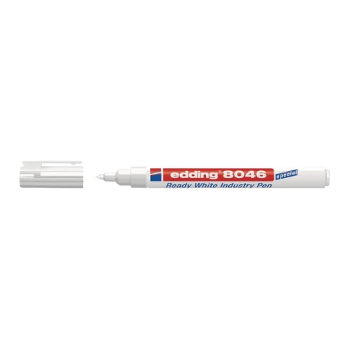 Przemysłowy marker permanentny 8046 biała szerokość linii 1-3 mm okrągła końcówka EDDING