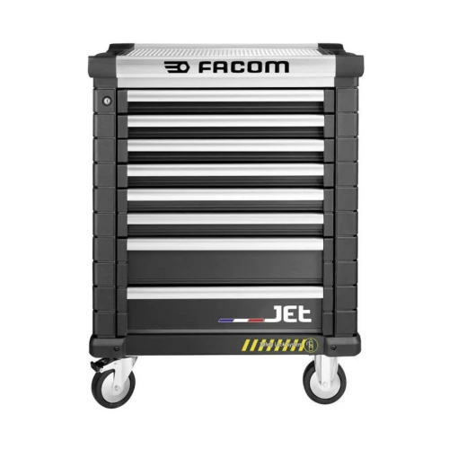 Wózek JET.8NM3AS, 8 szuflad, 3 moduły na szufladę, SAFETY LOCK SYSTEM, czarny Facom