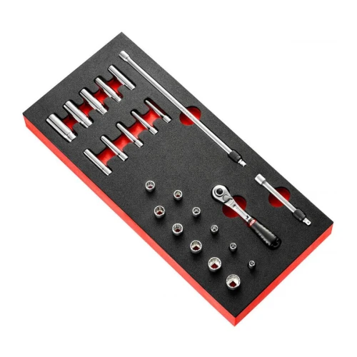 Moduł nasadek 1/4" 12-kątnych, długie i krótkie, 3/16"-9/16" MODM.RL1U Facom